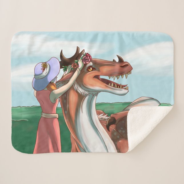 Peaceful Days Sherpa Blanket (Front (Horizontal))