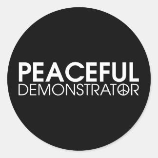Peaceful Demonstrator Classic Round Sticker