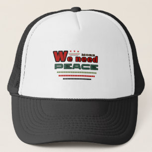 Peaceful design trucker hat