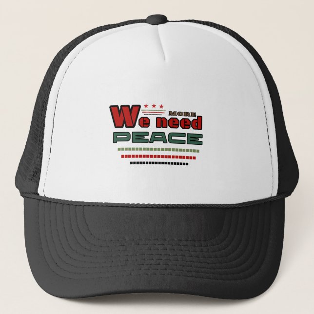 Peaceful design trucker hat (Front)
