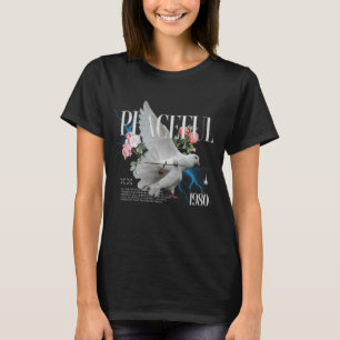Peaceful Dove Electric Floral Graphic Tee