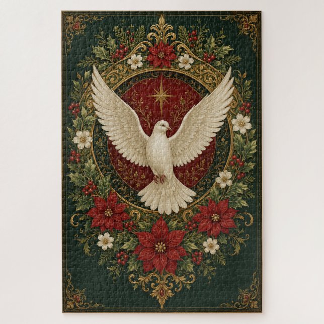 Peaceful Dove Holiday Jigsaw Puzzle (Vertical)