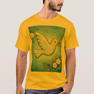 Peaceful Dove in Bloom. T-Shirt