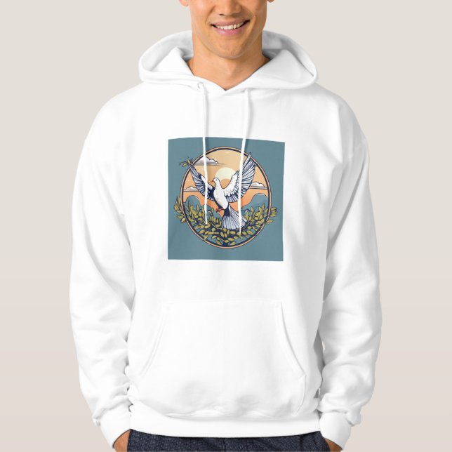 "Peaceful Dove: Symbol of Serenity T-Shirt" Hoodie (Front)