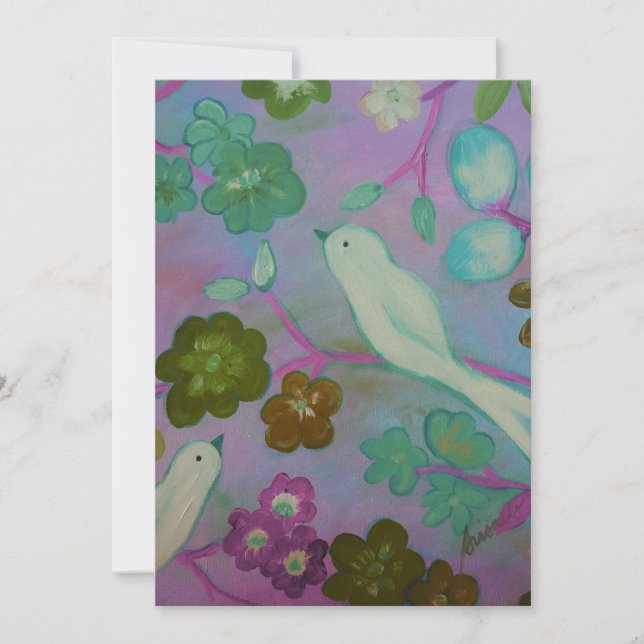 Peaceful Doves Bar Bat Mitzvah Invitations (Front)