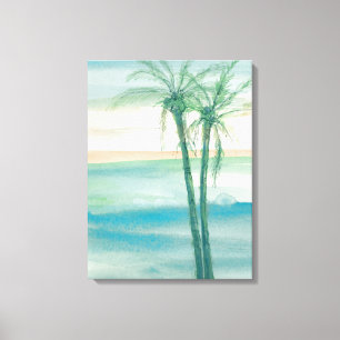 Peaceful Dusk Tropical Canvas Print