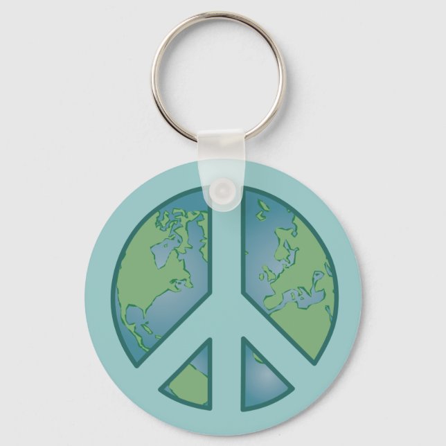 Peaceful Earth Keychain (Front)