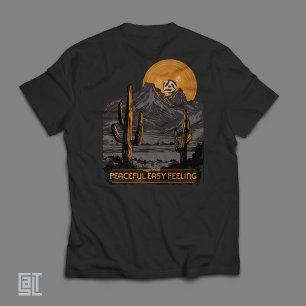 Peaceful Easy Feeling - Vinyl Desert Sunset Cactu T-Shirt