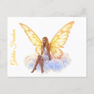 Peaceful elegant fairy glow sky airy and light postcard