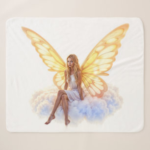 Peaceful elegant fairy glow sky airy and light sherpa blanket