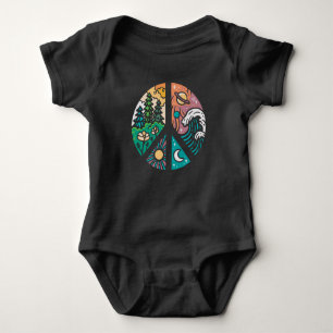Peaceful Elements: Nature & Cosmos Baby Bodysuit