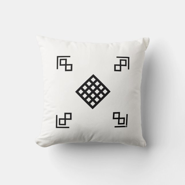 Peaceful Energy | Minimalist Tibetan Pillow Design (Front)