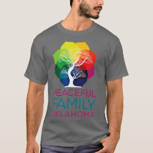 Peaceful Family Oklahoma Vertical Logo T-Shirt