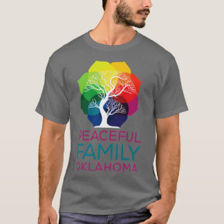 Peaceful Family Oklahoma Vertical Logo T-Shirt