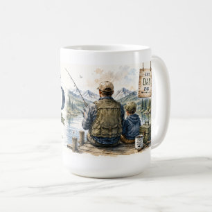 Peaceful Father‑Child Fishing Art Coffee Mug