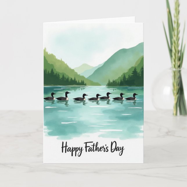 Peaceful Fathers Day Lake Card (Front)