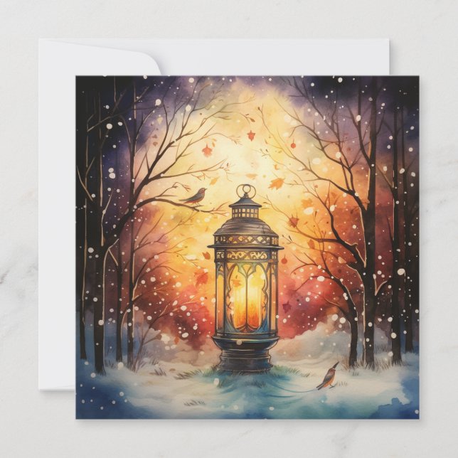 Peaceful Festive Wonders Holiday Card (Front)