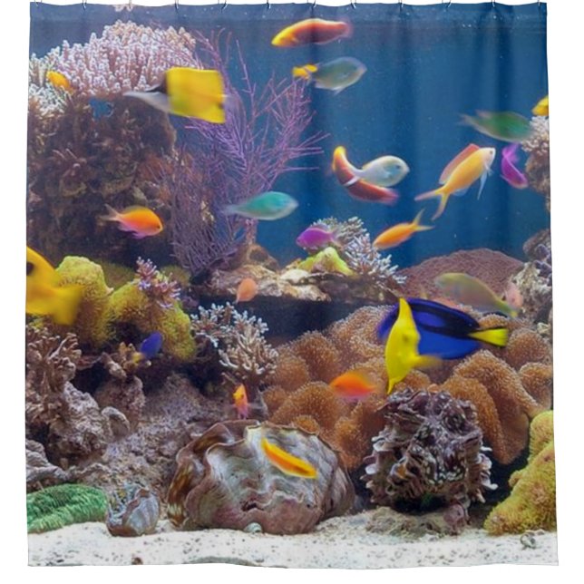 PEACEFUL FISH SHOWER CURTAIN (Front)