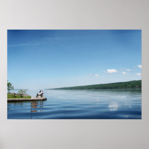 Peaceful fishermen poster