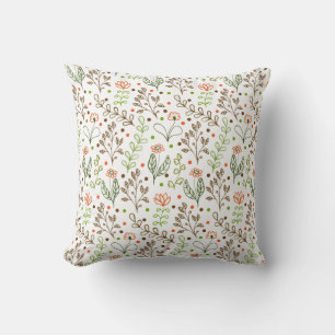 Peaceful floral and branches design for wedding cushion