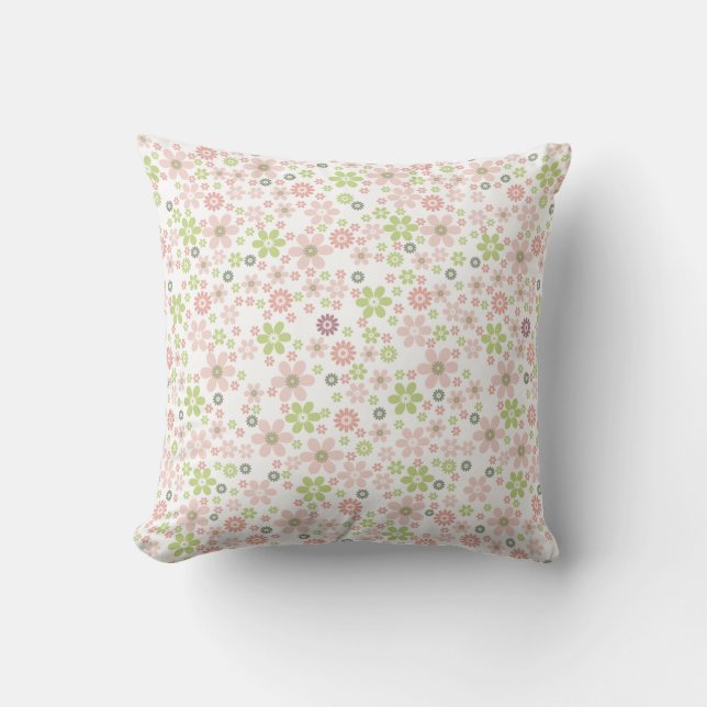 Peaceful floral background design for wedding cushion (Front)