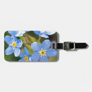 Peaceful Floral Forget Me Not Luggage Tag