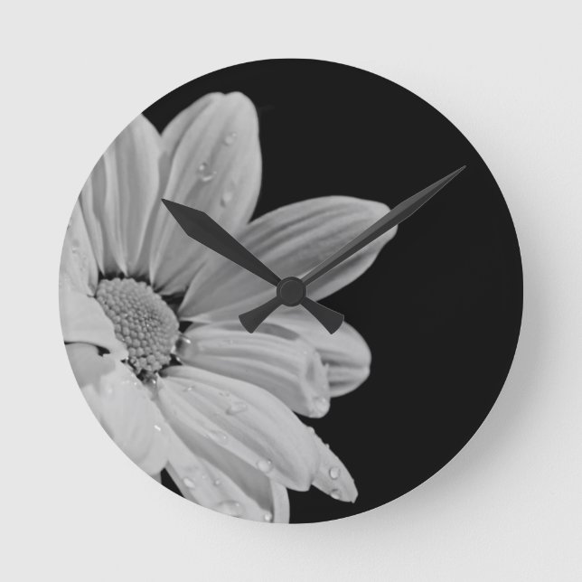 Peaceful Floral Round Clock (Front)