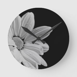 Peaceful Floral Round Clock