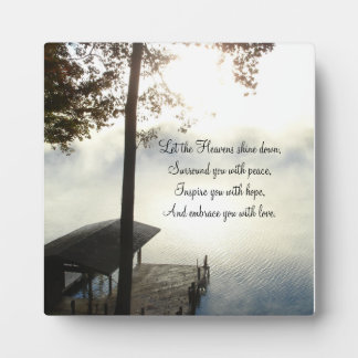 Peaceful Foggy Lake Inspirations Plaque