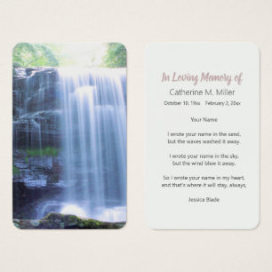 Peaceful Forest Waterfall Funeral Memorial