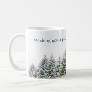 Peaceful Forest Winter Holiday Coffee Mug
