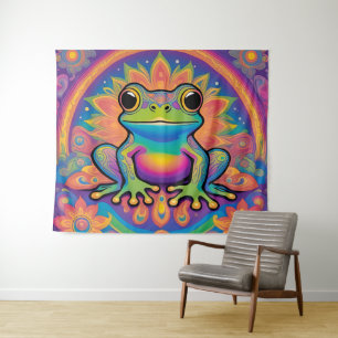 Peaceful Froggy Vibes for Your Space Tapestry