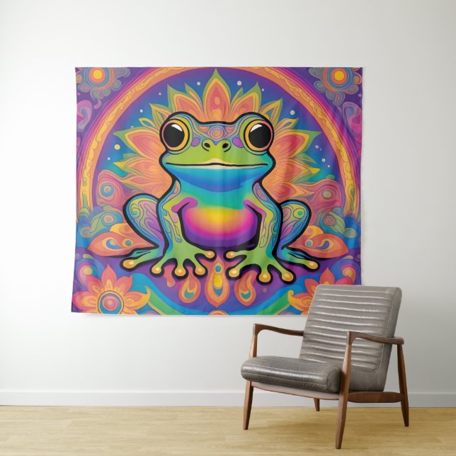 Peaceful Froggy Vibes for Your Space Tapestry (In Situ (Horizontal))