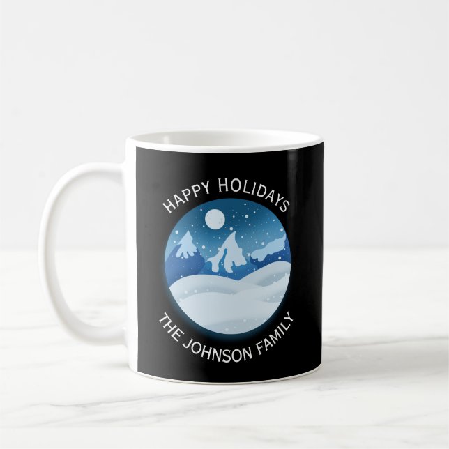 Peaceful Frosted Landscape Custom Coffee Mug (Left)