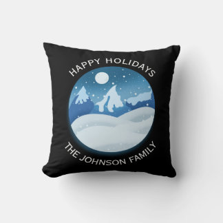 Peaceful Frosted Landscape Custom Cushion