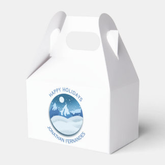 Peaceful Frosted Landscape Custom Favour Box
