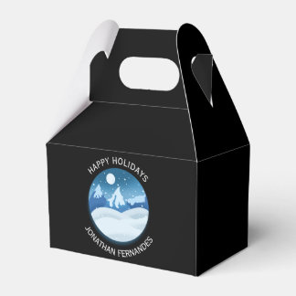 Peaceful Frosted Landscape Custom Favour Box