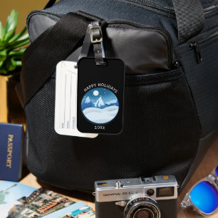Peaceful Frosted Landscape Luggage Tag