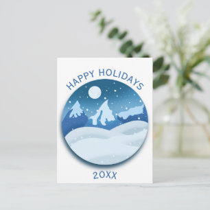 Peaceful Frosted Landscape  Postcard