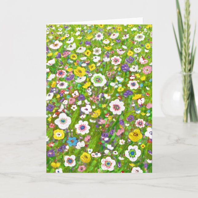 Peaceful Garden Greeting Card by Rino Li Causi (Front)