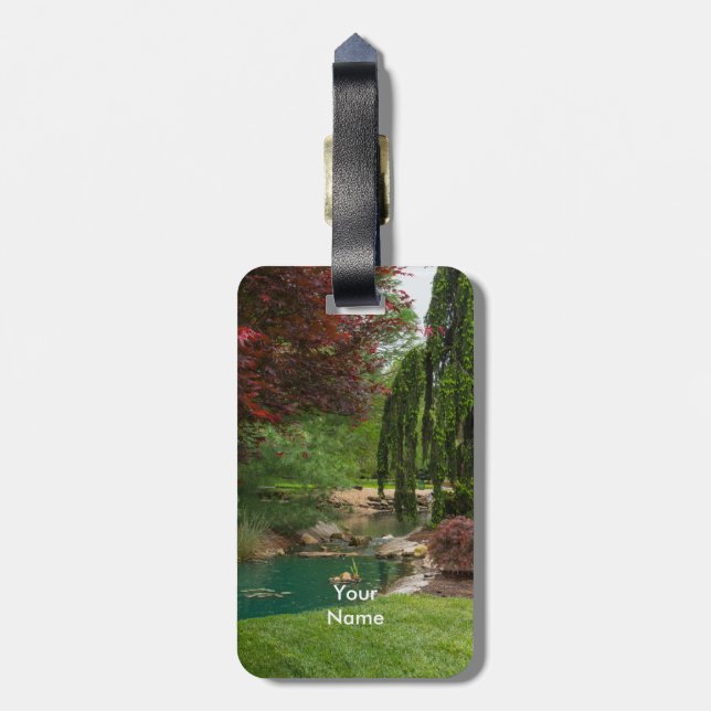 Peaceful Garden Luggage Tag (Back Vertical)