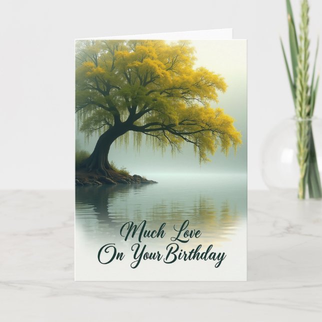 Peaceful Golden Tree Card (Front)