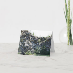 Peaceful Granite Rock Quarry Wall Nature  Note Card