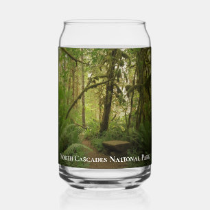 Peaceful Green Forest Trail Washington Can Glass