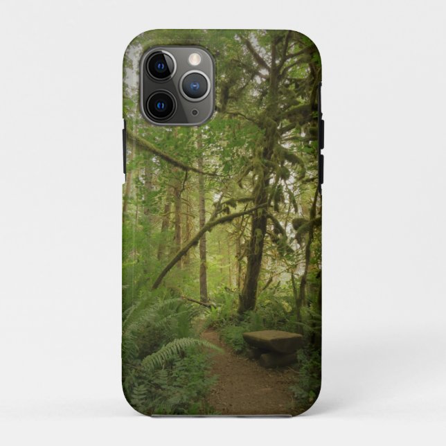 Peaceful Green Forest Trail Washington Case-Mate iPhone Case (Back)