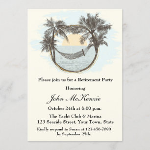 Peaceful Hammock, Retirement Party Invitation