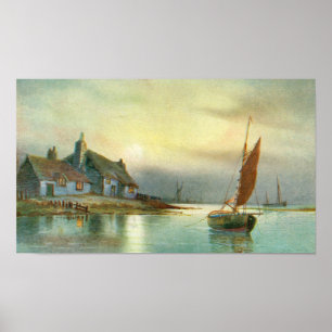 Peaceful harbour poster