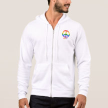 Peaceful Harmony Rainbow Pride Sign hoodie
