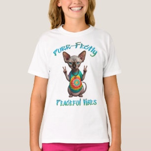 Peaceful Hippie Boho Kitten Vibes T-Shirt