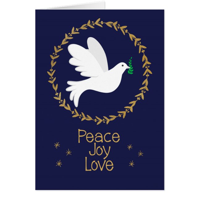 Peaceful Holiday Dove Card (Front)